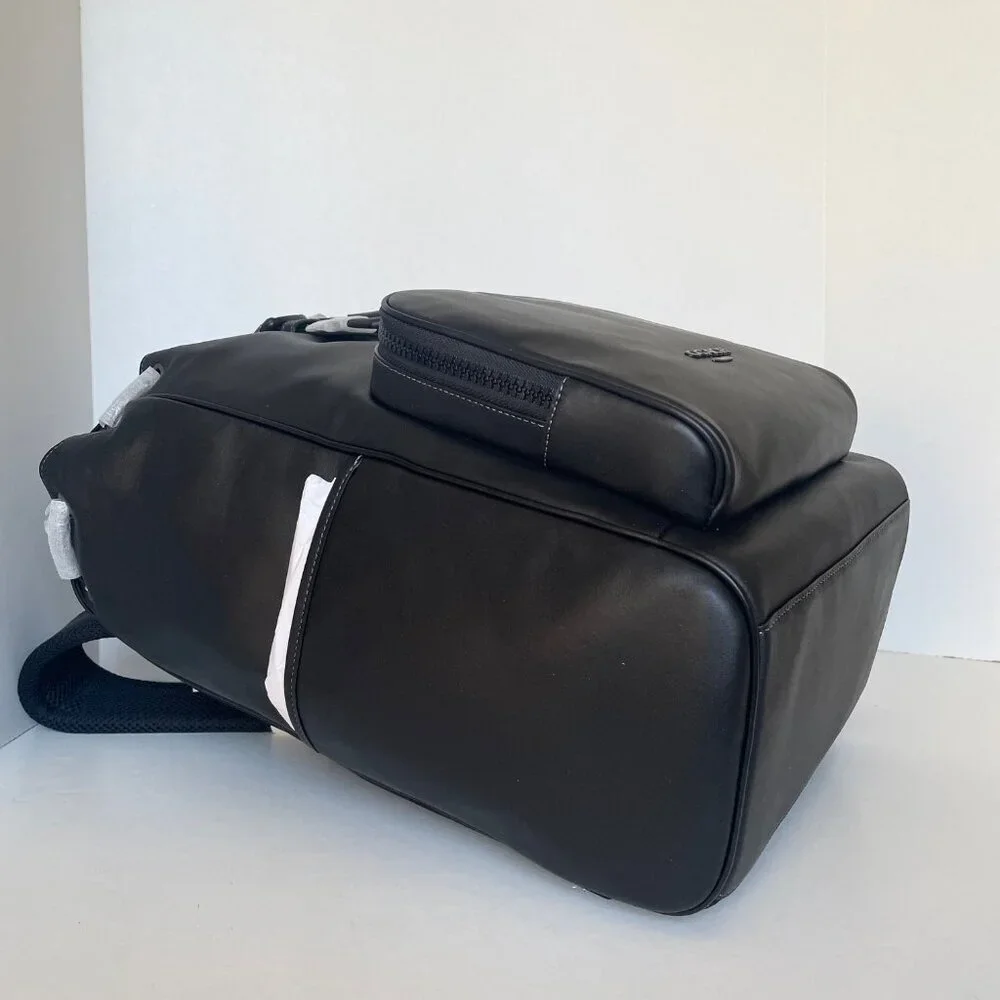 Coach Racer Backpack Large Black Calf Leather Laptop Bag CU112 ORGPKG